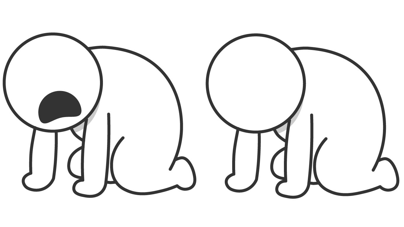 タコ負けして魂が抜けているスロッターのイメージ